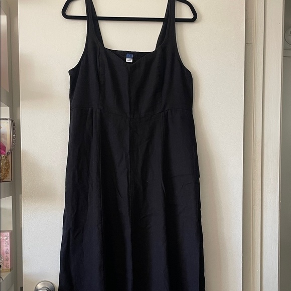 Old Navy Dresses & Skirts - Old Navy|Black Sleeveless Linen Dress w/Pockets|Large|EUC